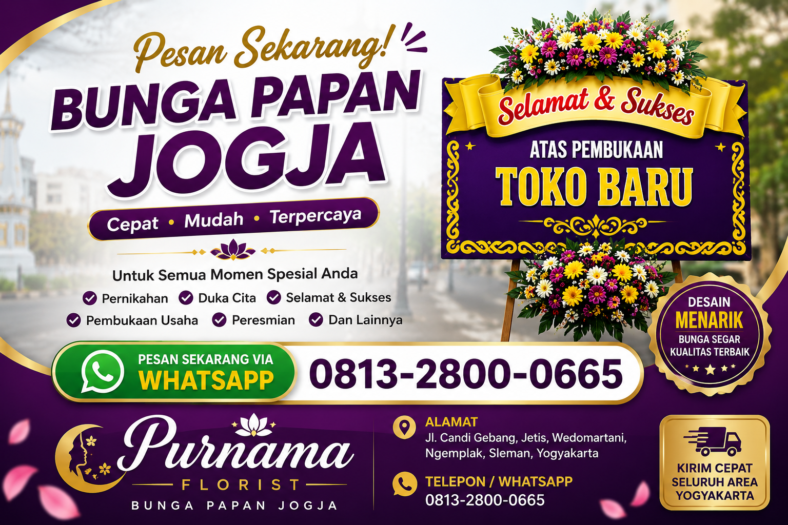 Pesan bunga papan jogja